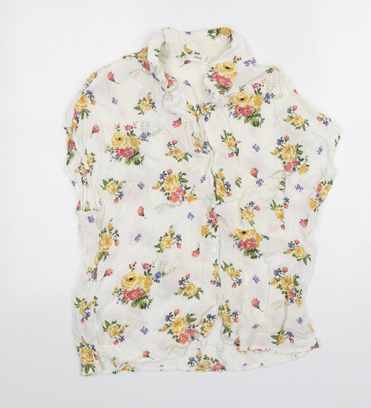 Womens UK Size L MNG Multicoloured Basic Button-Up