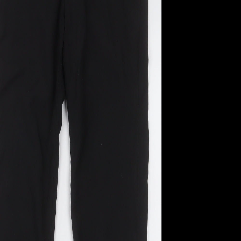 NEXT Mens Black  Polyester Capri Trousers Size 30 L31 in Regular Button