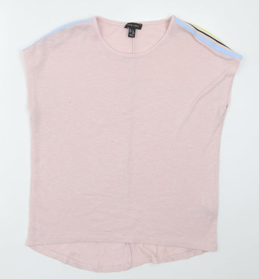 Womens UK Size S New Look Pink Basic T-Shirt