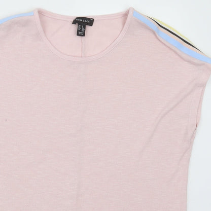 Womens UK Size S New Look Pink Basic T-Shirt