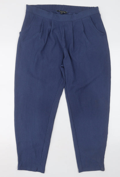 bobnmarch Womens Blue  Polyester Trousers  Size 16 L30 in Regular