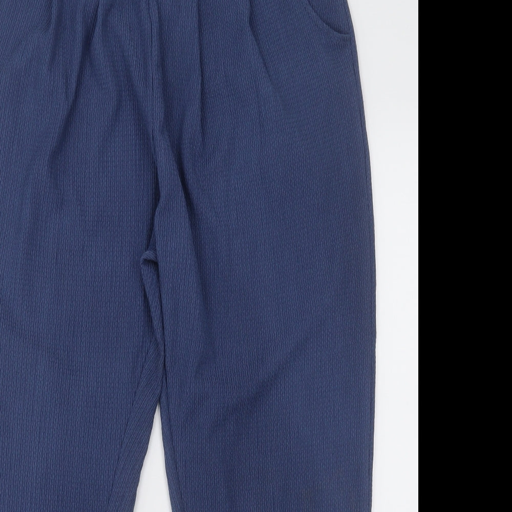 bobnmarch Womens Blue  Polyester Trousers  Size 16 L30 in Regular