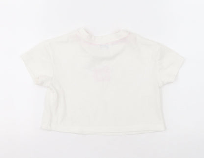 jeff & co Girls White  Cotton Cami Pyjama Top Size 2-3 Years  Pullover - Sleepy Head