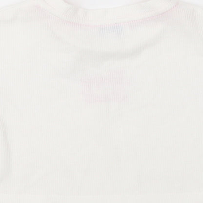 jeff & co Girls White  Cotton Cami Pyjama Top Size 2-3 Years  Pullover - Sleepy Head