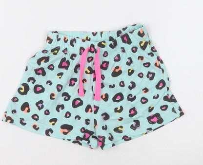 Dunnes Stores Girls Blue Animal Print Cotton Cami Sleep Shorts Size 2-3 Years  Tie