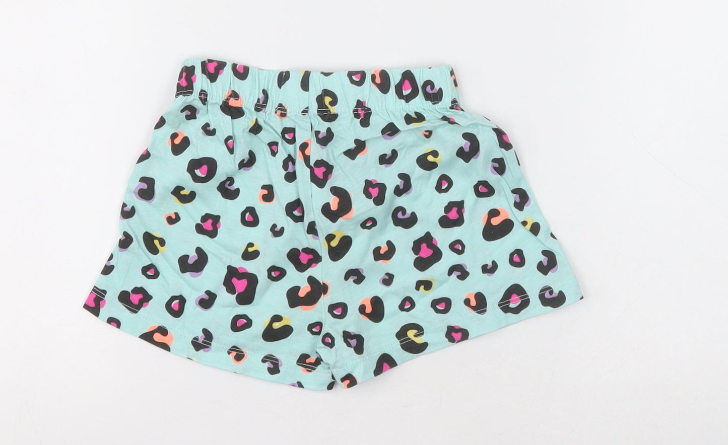 Dunnes Stores Girls Blue Animal Print Cotton Cami Sleep Shorts Size 2-3 Years  Tie
