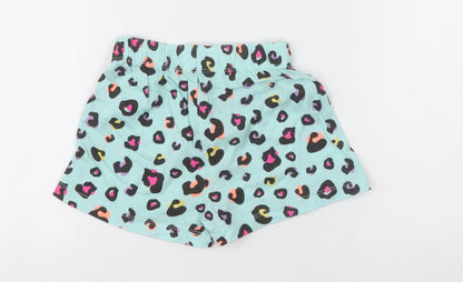 Dunnes Stores Girls Blue Animal Print Cotton Cami Sleep Shorts Size 2-3 Years  Tie