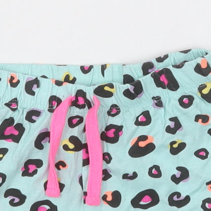 Dunnes Stores Girls Blue Animal Print Cotton Cami Sleep Shorts Size 2-3 Years  Tie