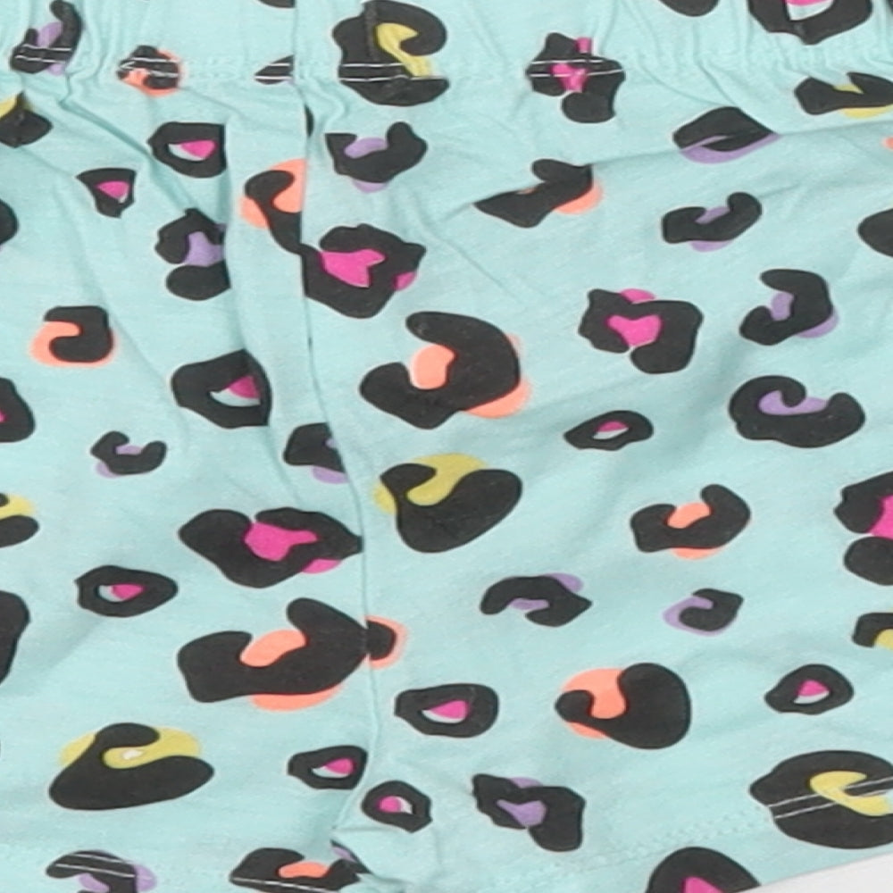 Dunnes Stores Girls Blue Animal Print Cotton Cami Sleep Shorts Size 2-3 Years  Tie