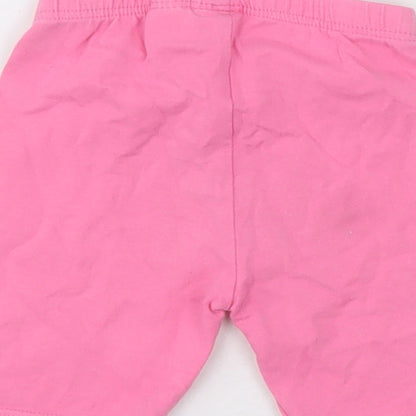 Zara Girls Pink  Cotton Shorts Outfit/Set Size 18-24 Months