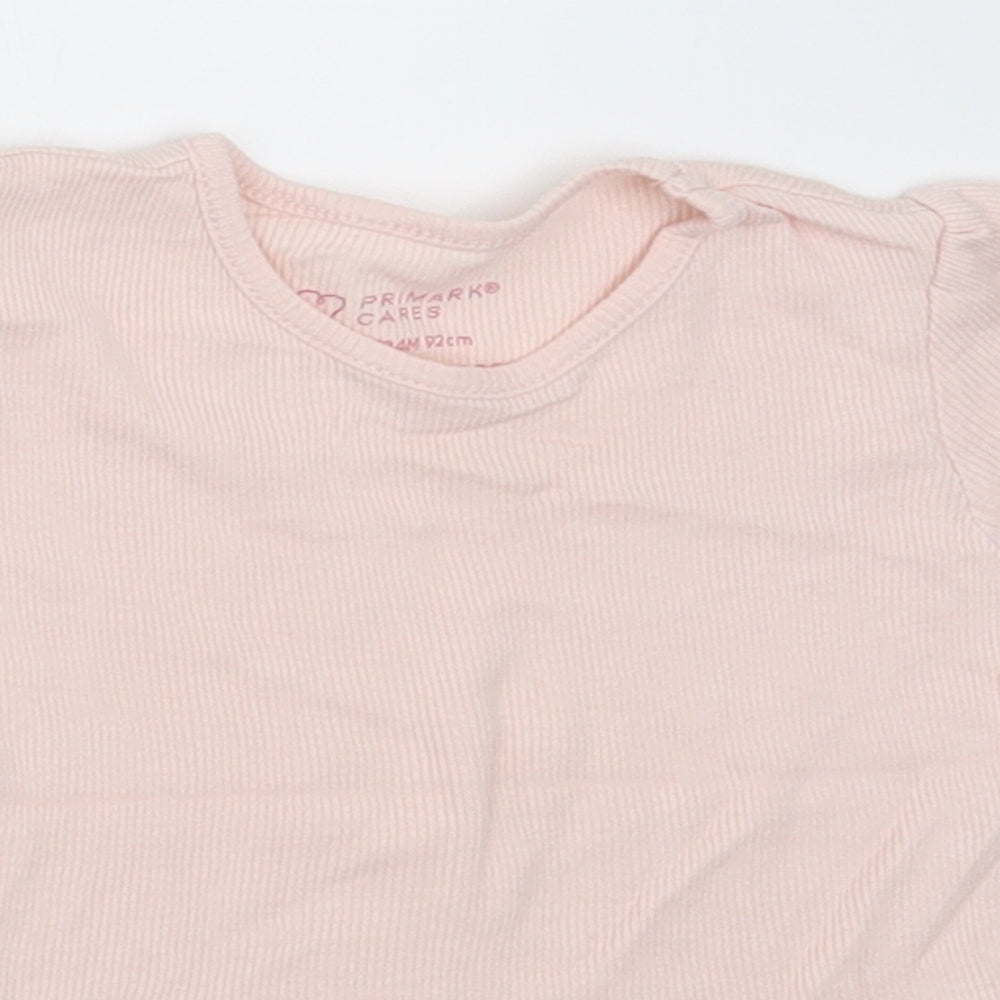 Primark Girls Pink  Cotton  Pyjama Set Size 18-24 Months  Pullover