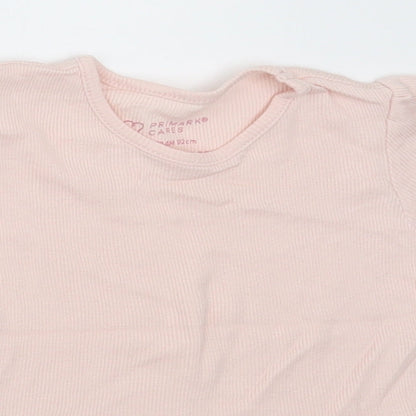 Primark Girls Pink  Cotton  Pyjama Set Size 18-24 Months  Pullover