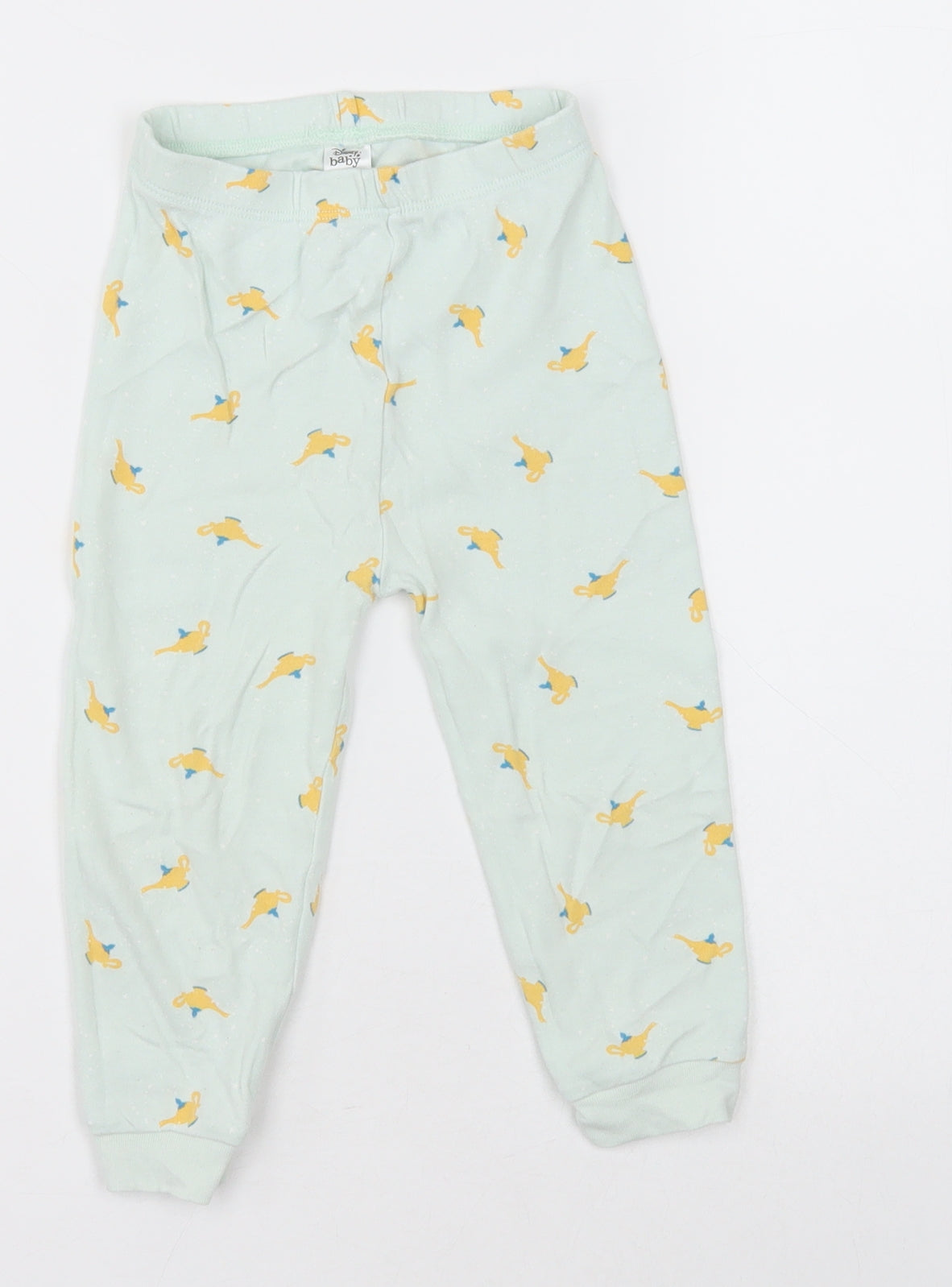 George Girls Green Geometric Cotton  Pyjama Pants Size 18-24 Months  Pullover - tea pot