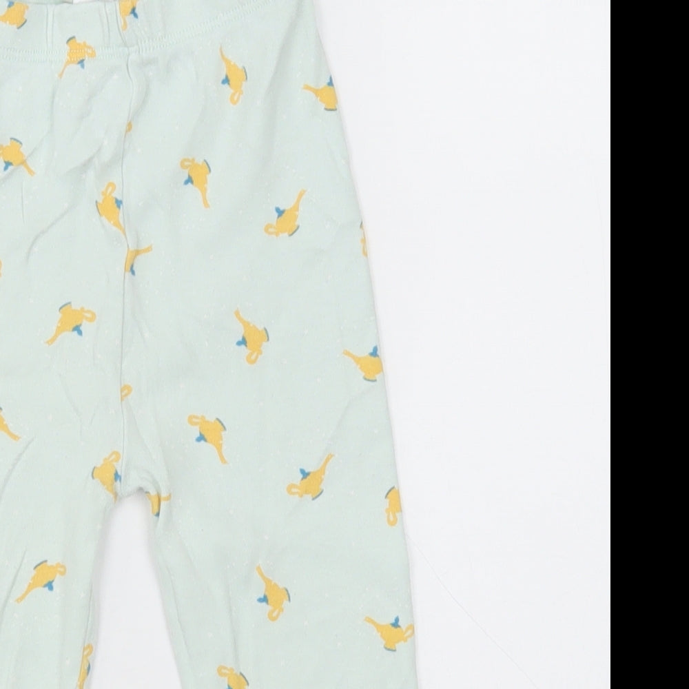George Girls Green Geometric Cotton  Pyjama Pants Size 18-24 Months  Pullover - tea pot