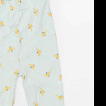 George Girls Green Geometric Cotton  Pyjama Pants Size 18-24 Months  Pullover - tea pot
