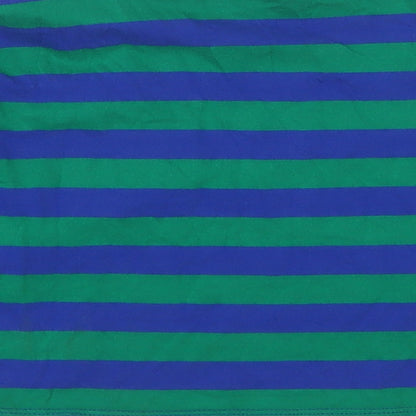United Colours of Benetton Boys Green Striped Cotton Basic Casual Size 2-3 Years Crew Neck Pullover