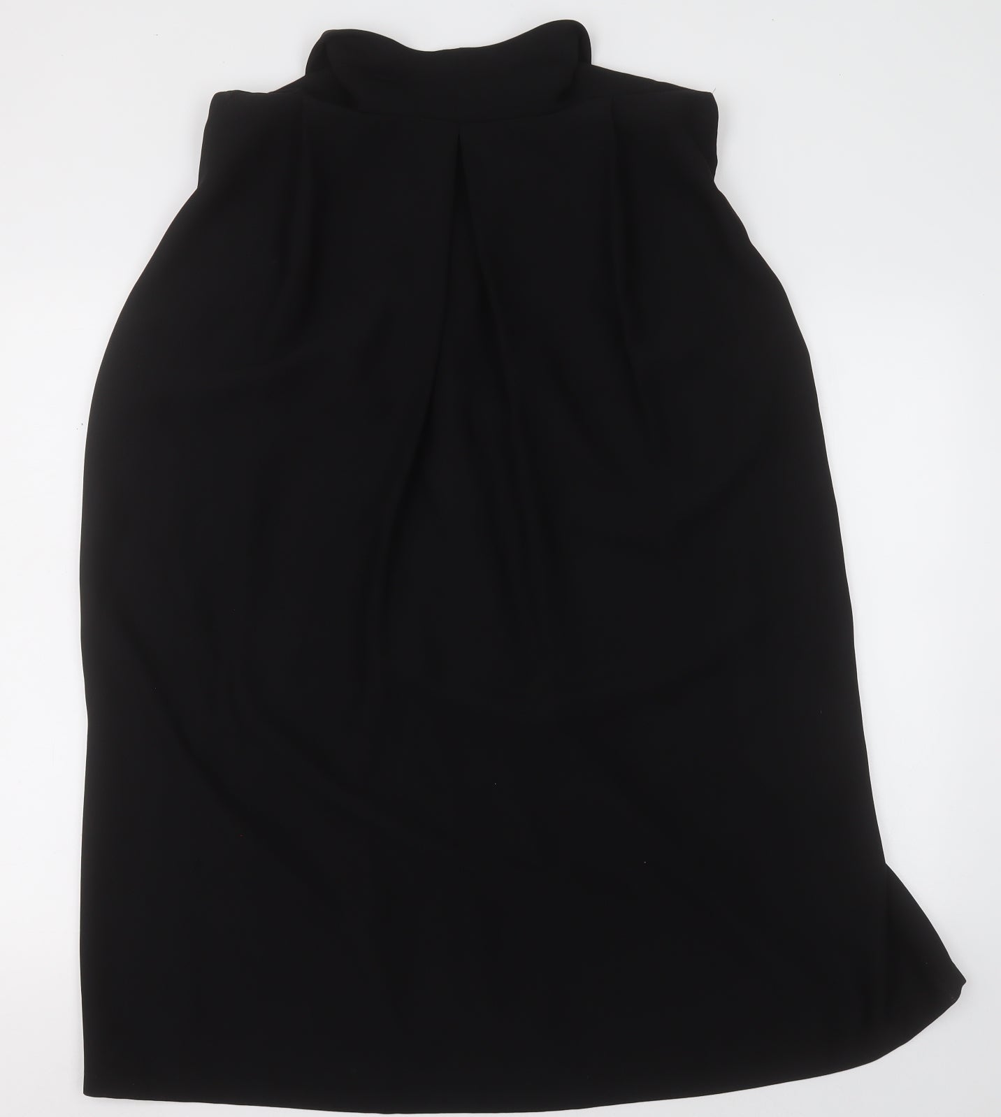 Womens UK Size L Preworn Black Basic Blouse