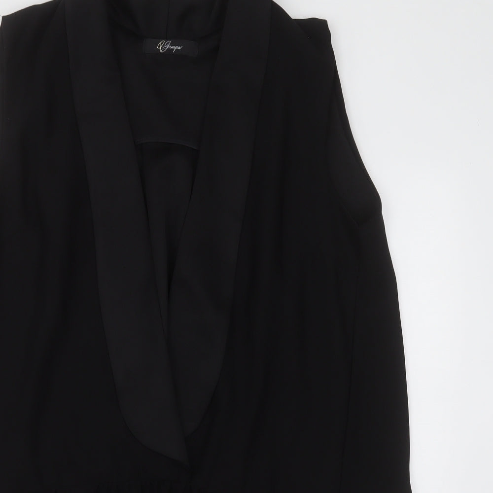 Womens UK Size L Preworn Black Basic Blouse