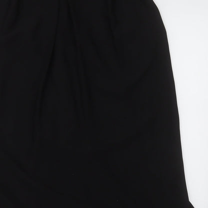 Womens UK Size L Preworn Black Basic Blouse