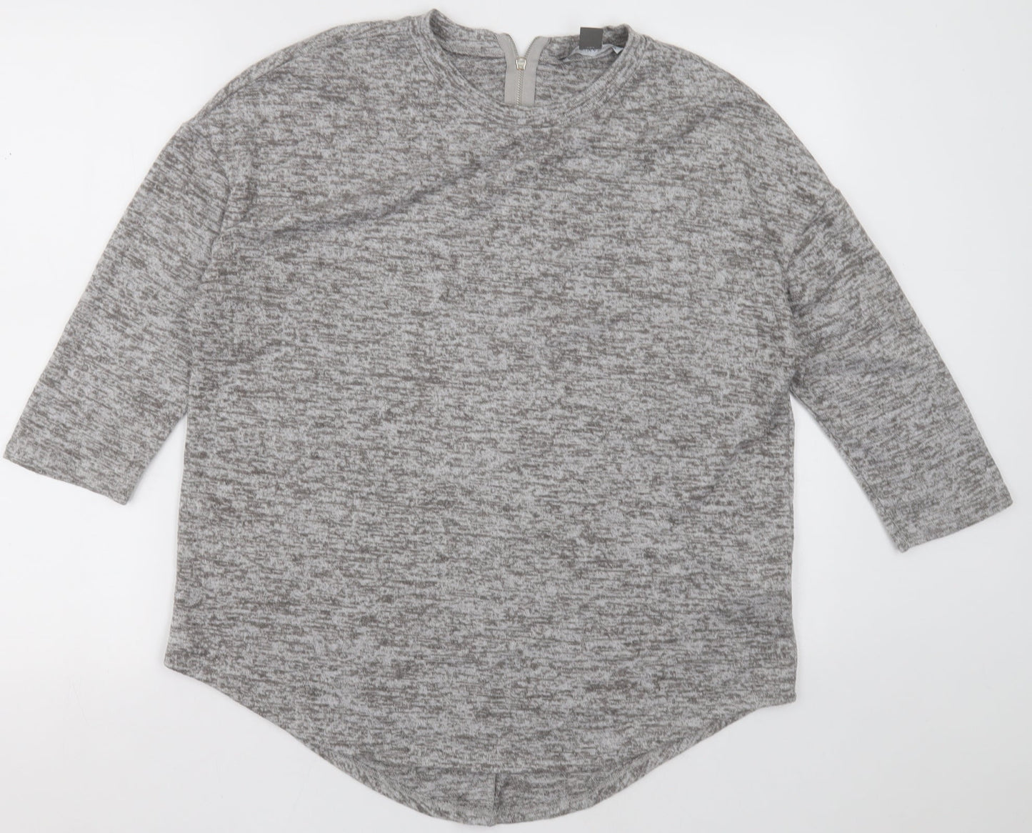 Primark Womens Grey  Polyester Pullover Sweatshirt Size S  Zip