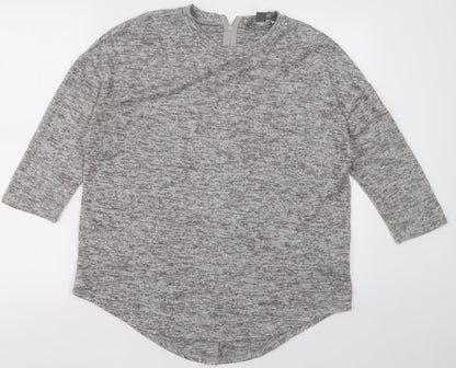 Primark Womens Grey  Polyester Pullover Sweatshirt Size S  Zip