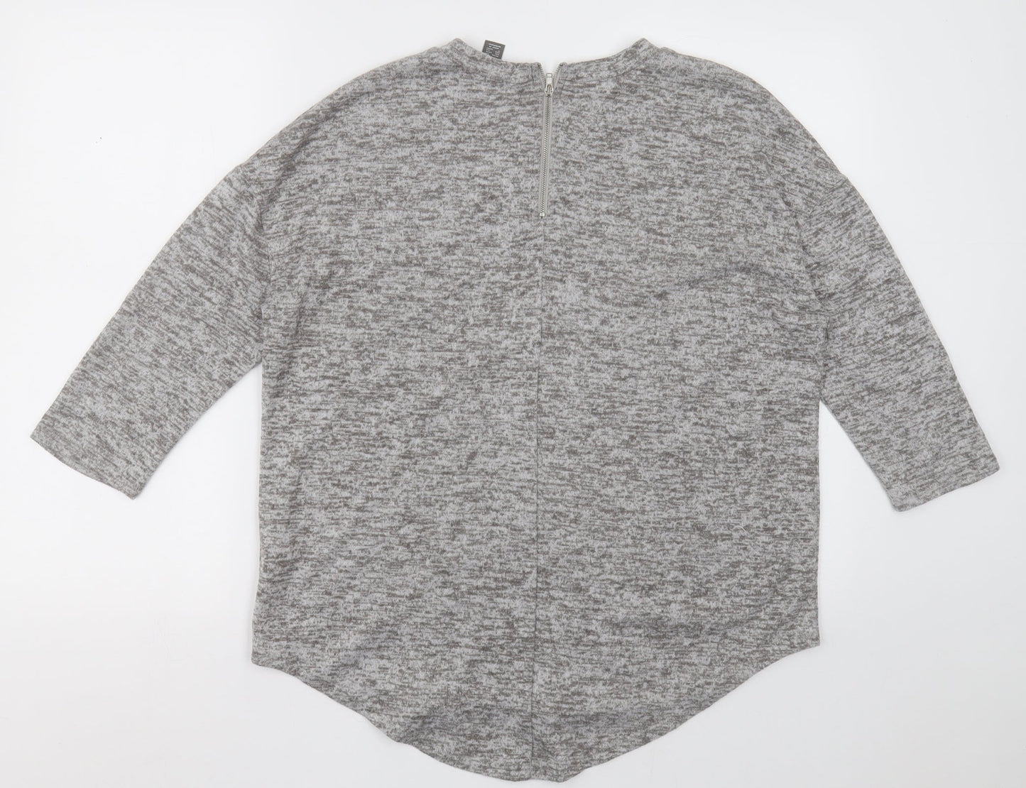 Primark Womens Grey  Polyester Pullover Sweatshirt Size S  Zip