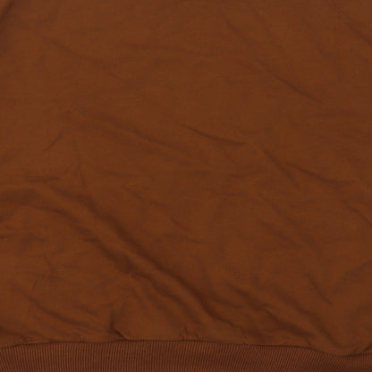 SheIn Womens Brown Crew Neck  Cotton Pullover Jumper Size L