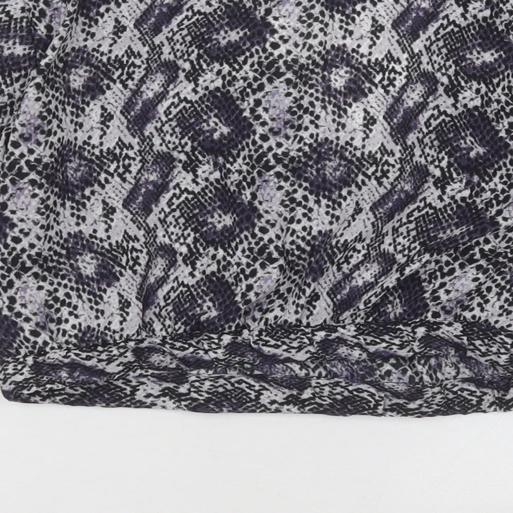 Womens UK Size 8 H&M Purple Cropped Blouse