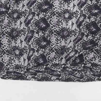 Womens UK Size 8 H&M Purple Cropped Blouse
