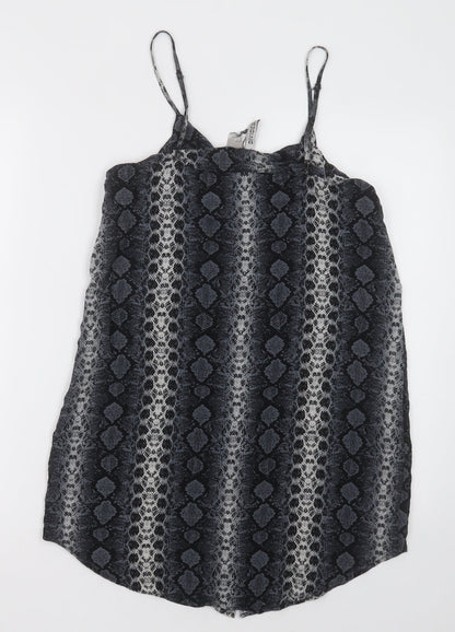 Womens UK Size 6 h7m Grey Basic Button-Up