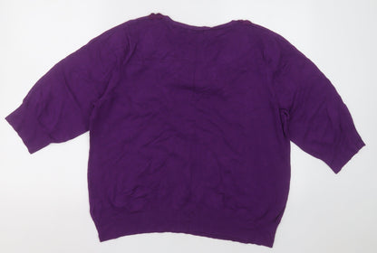 Womens UK Size 22 Marks and Spencer Purple Pullover Sweatshirt