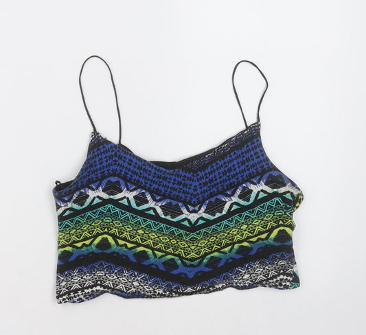 Womens UK Size 8 New Look Blue Cropped Tank
