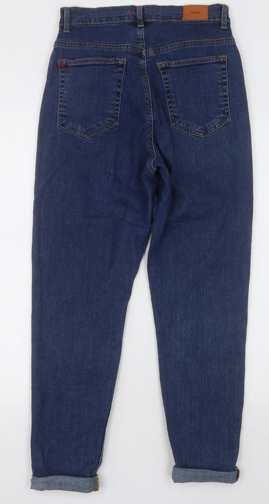 BDG Womens Blue  Cotton Mom Jeans Size 25 L28 in Regular Button