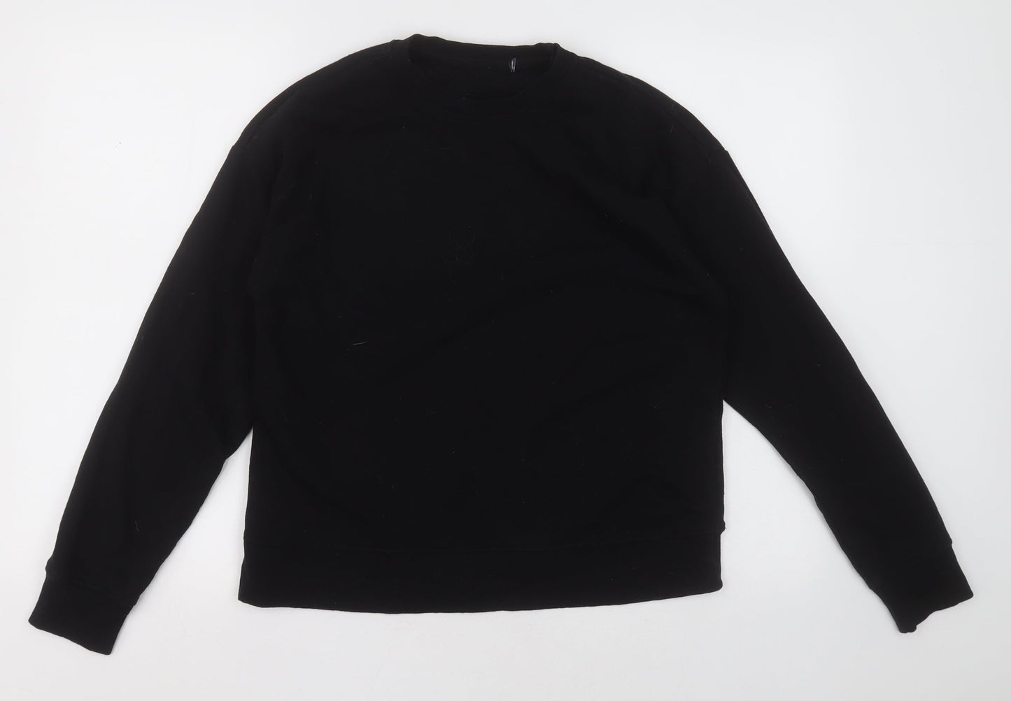 Primark Womens Black Crew Neck  Cotton Pullover Jumper Size 6