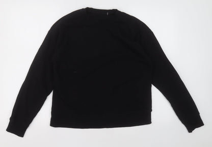 Primark Womens Black Crew Neck  Cotton Pullover Jumper Size 6