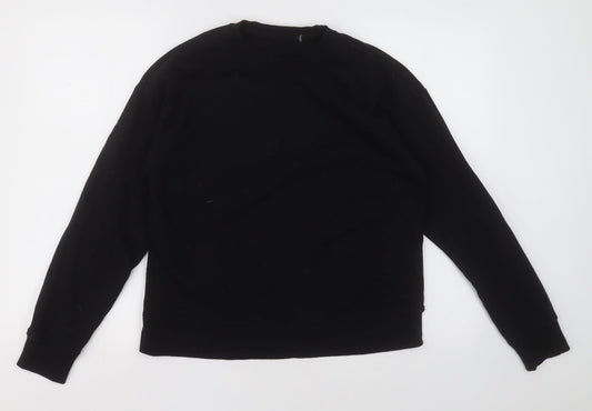Primark Womens Black Crew Neck  Cotton Pullover Jumper Size 6