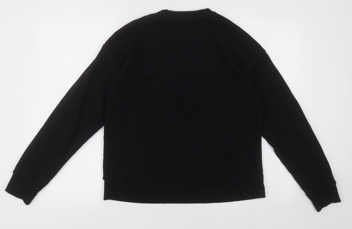 Primark Womens Black Crew Neck  Cotton Pullover Jumper Size 6