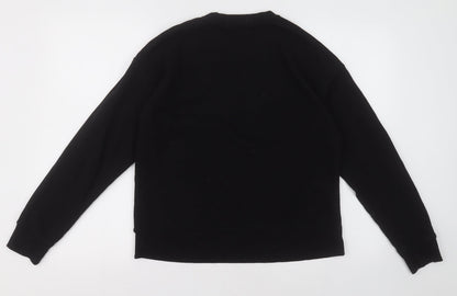 Primark Womens Black Crew Neck  Cotton Pullover Jumper Size 6