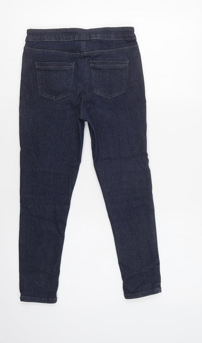 Matalan Girls Blue  Cotton Skinny Jeans Size 9 Years  Regular Button