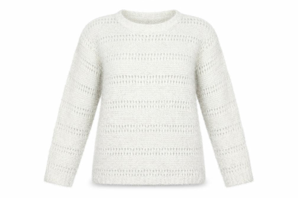 Womens UK Size M Quiz White Pullover Jumper