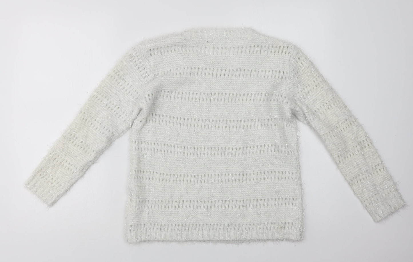Womens UK Size M Quiz White Pullover Jumper