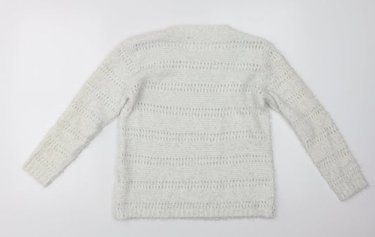 Womens UK Size M Quiz White Pullover Jumper