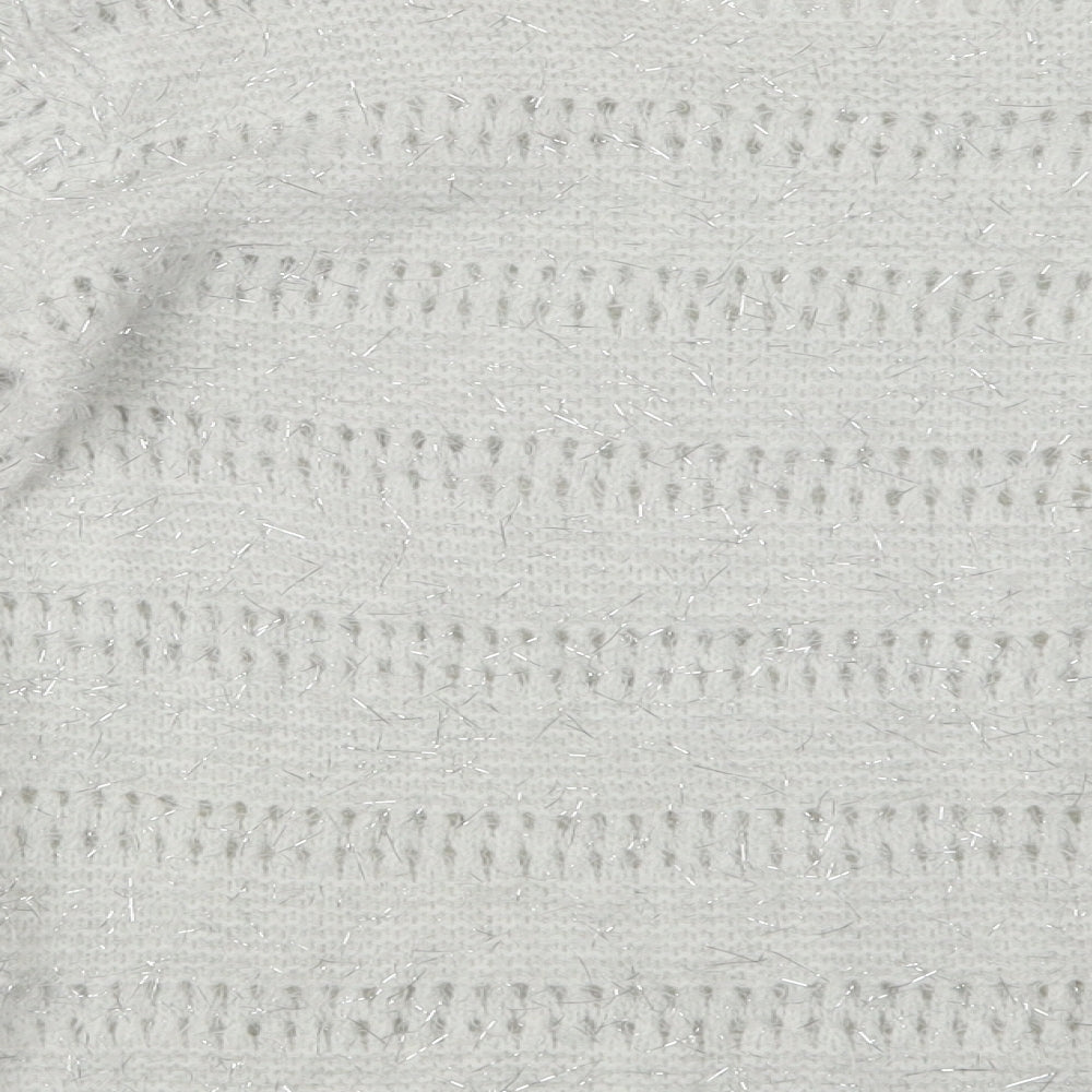 Womens UK Size M Quiz White Pullover Jumper