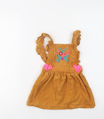 Matalan Baby Brown  Cotton A-Line  Size 18-24 Months  Square Neck