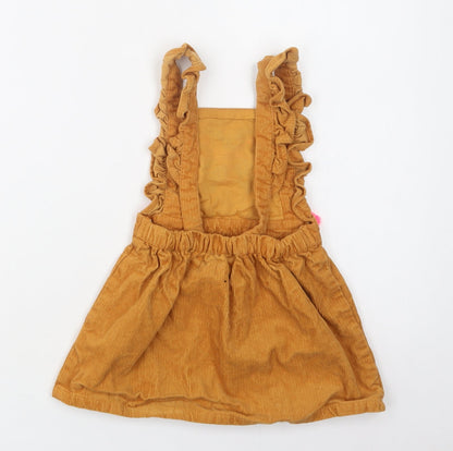 Matalan Baby Brown  Cotton A-Line  Size 18-24 Months  Square Neck