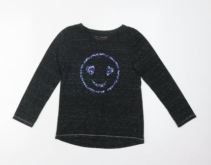 NEXT Girls Green  Polyester Basic Blouse Size 8 Years Crew Neck  - Smile
