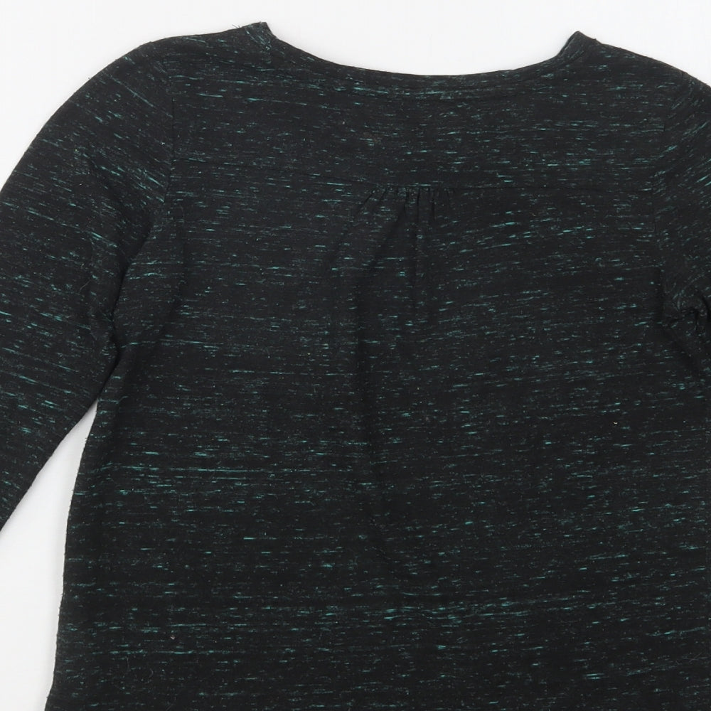 NEXT Girls Green  Polyester Basic Blouse Size 8 Years Crew Neck  - Smile