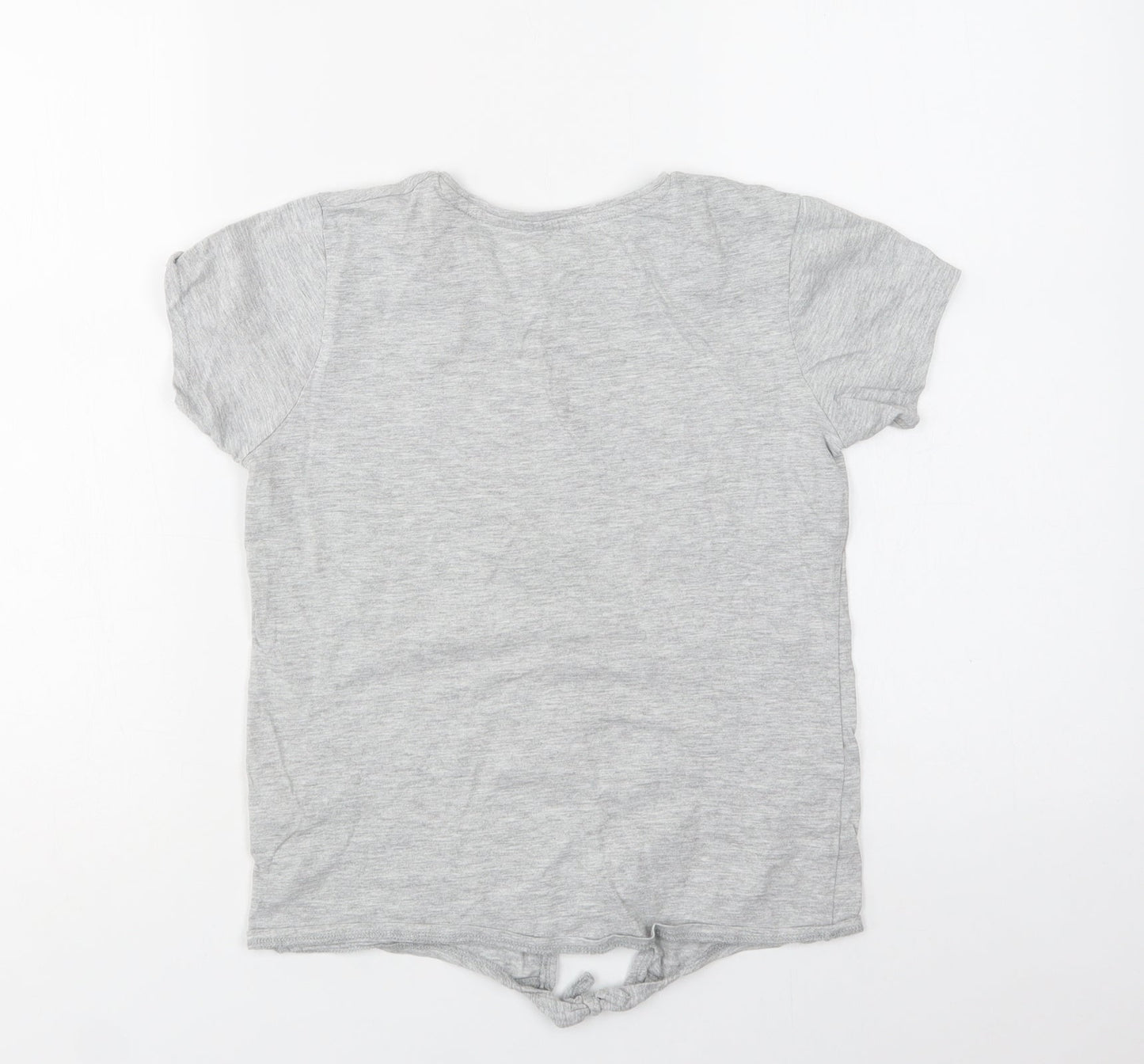 Primark Girls Grey  Cotton Basic T-Shirt Size 10-11 Years Crew Neck  - New York