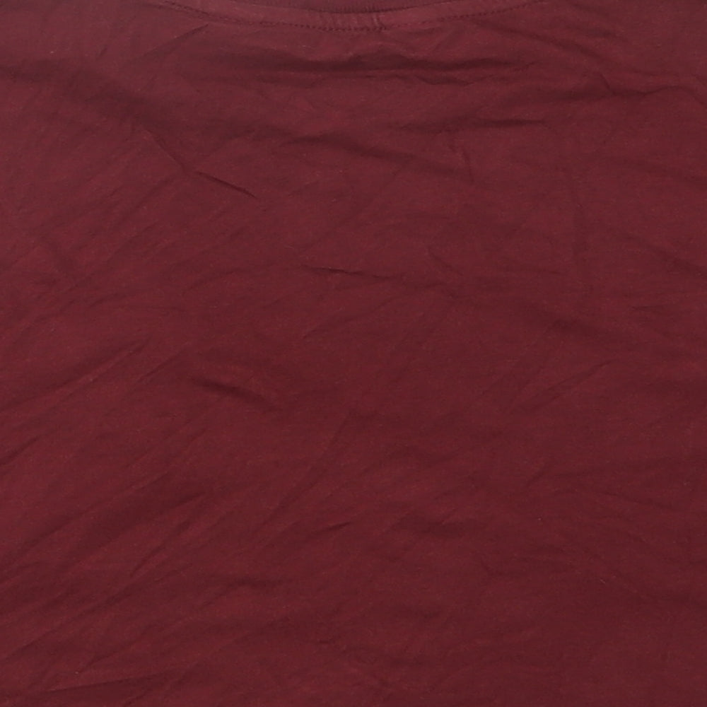 New Look Girls Purple  Cotton Cropped T-Shirt Size 10-11 Years Crew Neck  - Beverly Hills