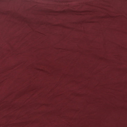 New Look Girls Purple  Cotton Cropped T-Shirt Size 10-11 Years Crew Neck  - Beverly Hills